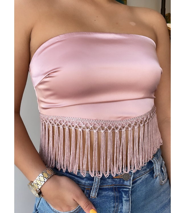 Tube Top With Fringe