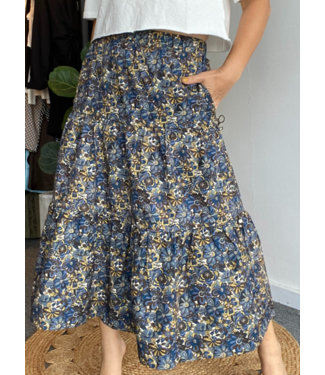 PASSO Floral Midi Skirt