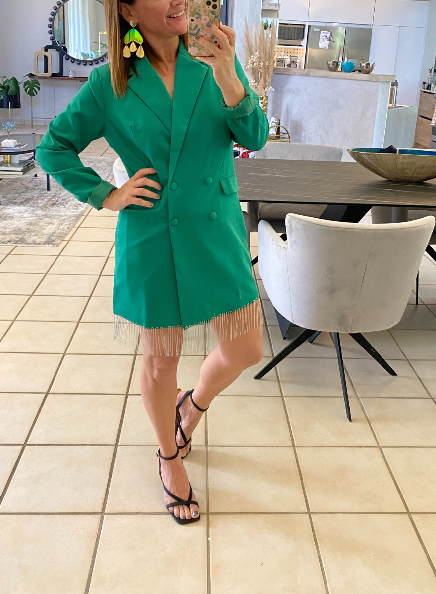 Blazer Dress with Sequin Fringes Passo Boutique