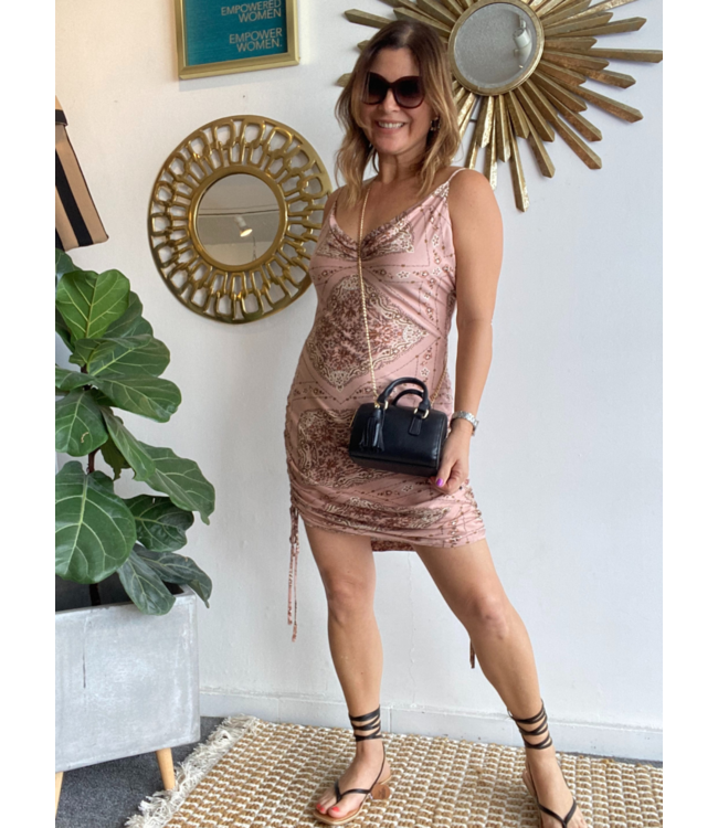 Printed Cowl Neck Dress Passo Boutique