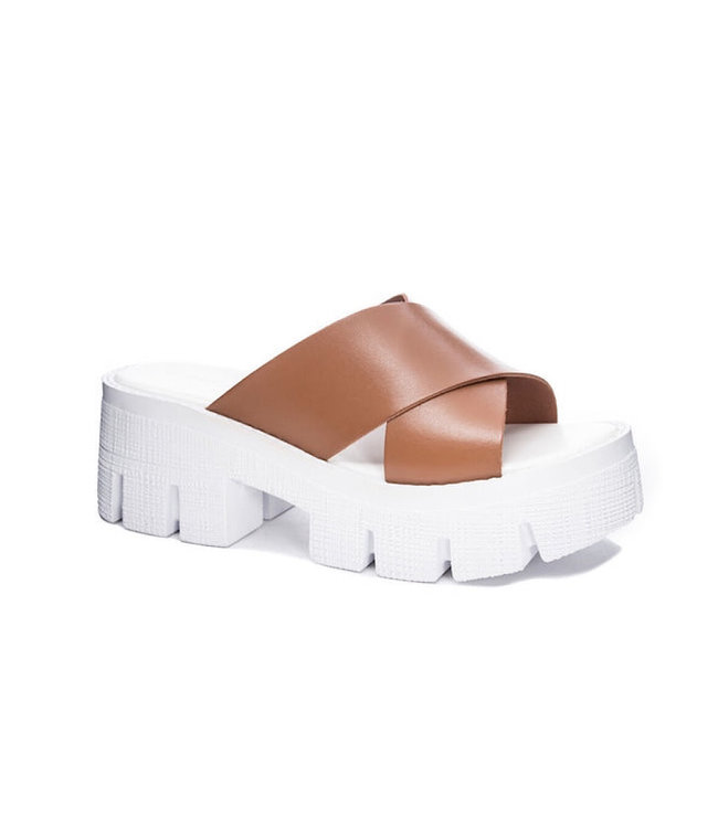 Crossed Chunky Sandals