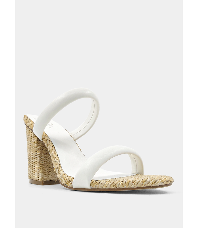 Slip On Chunky Raffia Heel