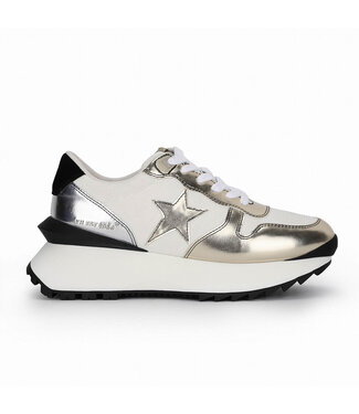 Black Star Silver Gold Sneakers