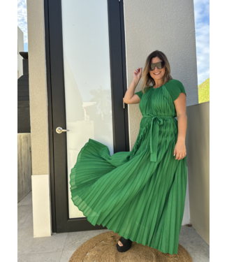 PASSO Pleated Green Dress