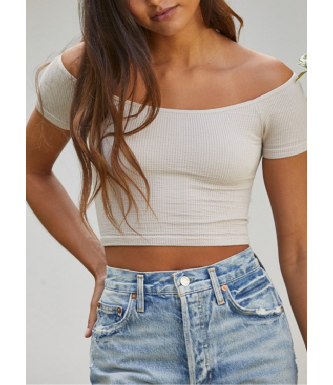 Off Shoulder Seamless Top