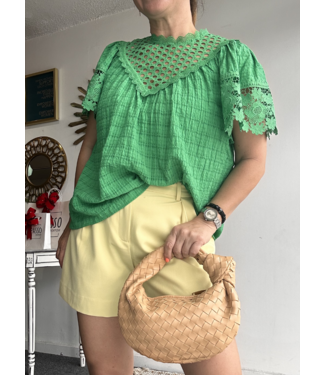 PASSO Lace Green Blouse