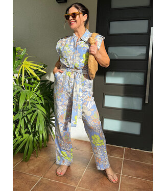 PASSO Floral Print Jumpsuit