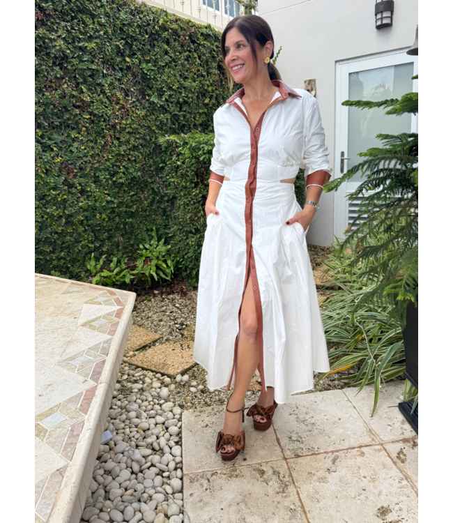Faux Leather Dress