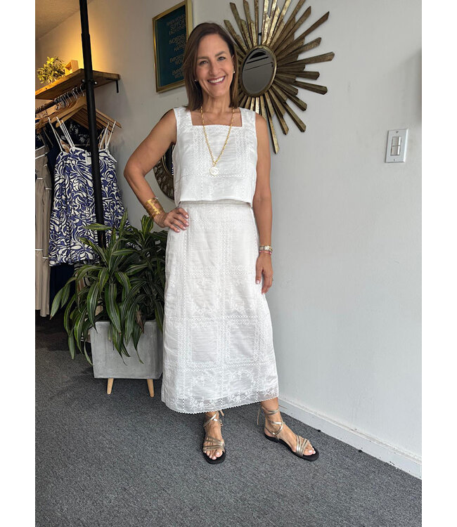 White Eyelet Set