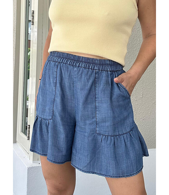 Chambray Shorts