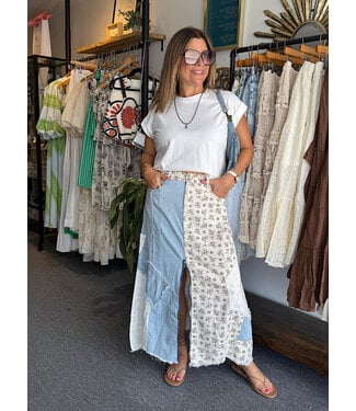 Patchwork Long Skirt