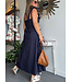Bow Tie Shoulders Midi Dress