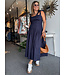Bow Tie Shoulders Midi Dress