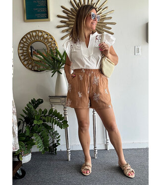 Embroidered Short