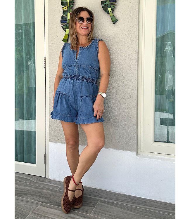 Denim Romper