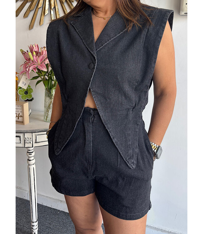 Denim Romper