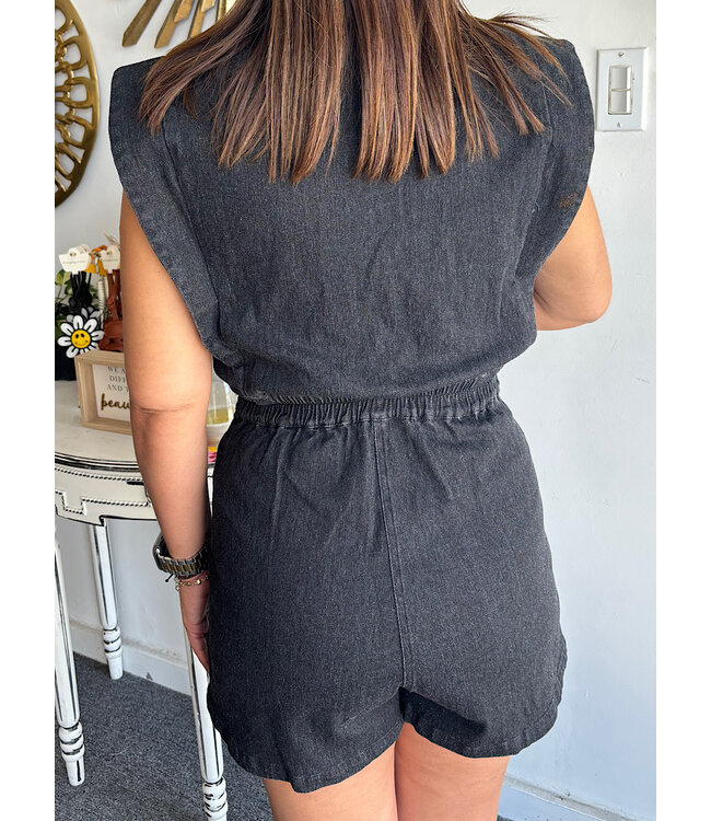 Denim Romper