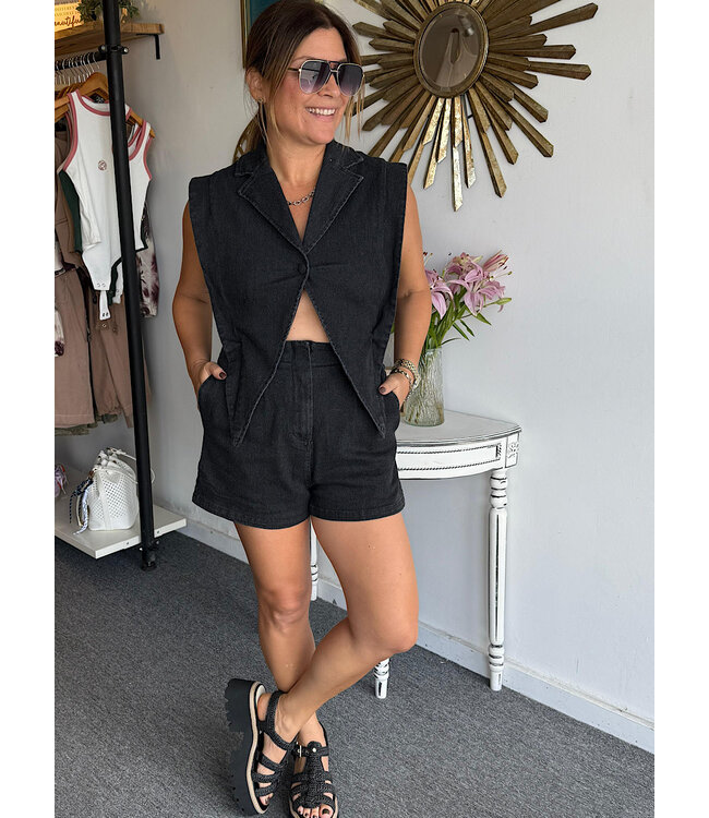 Denim Romper