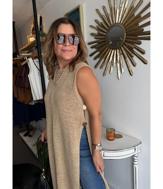 Sleeveless Sweater Oat Latte