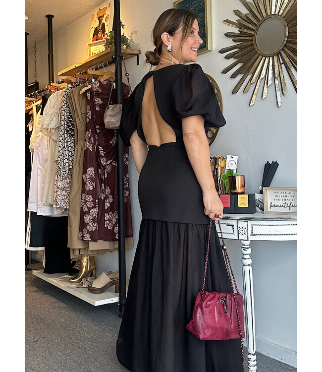 Mixed Black Maxi Dress