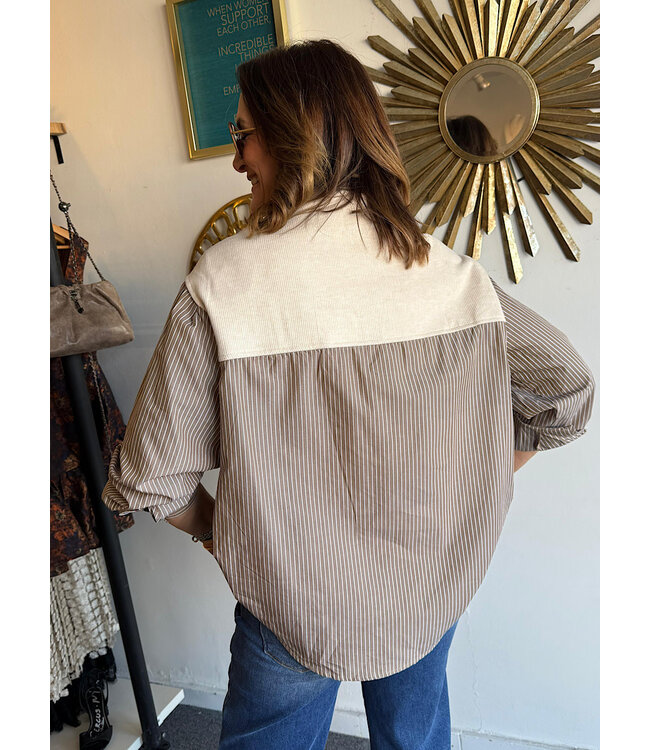 Striped Shirt with Layered Top