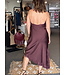 Satin Dress With Lace