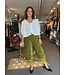 Olive Velvet Lace Pant