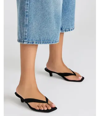 Steve Madden Black Suede Kitten Heels