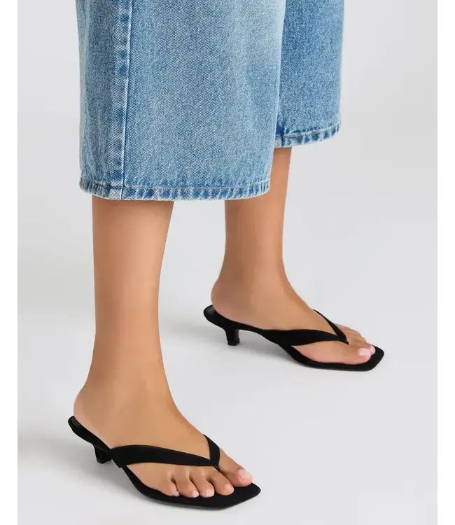 Black Suede Kitten Heels