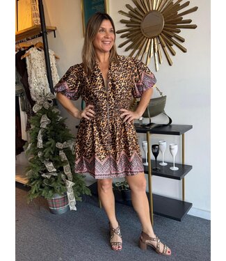 Animal Motif Short Dress