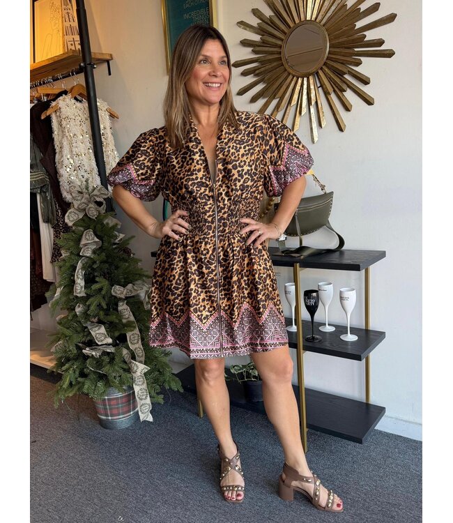 Animal Motif Short Dress