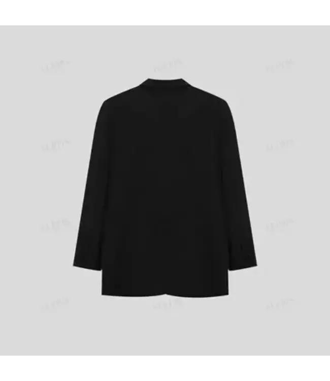 Black Blazer with Silver Flowers