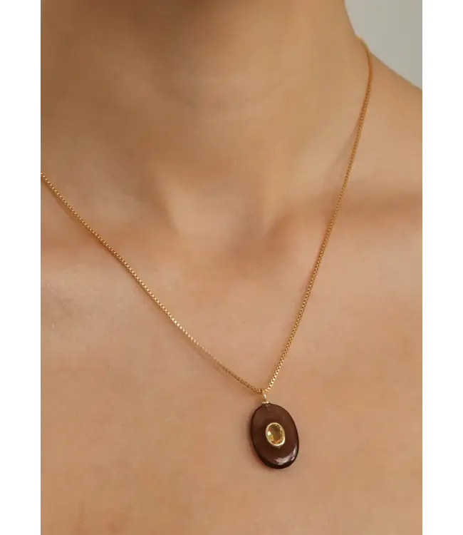 Smokey Quartz Citrine Pendant