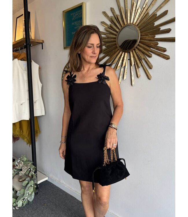 Black Dress With Flowers