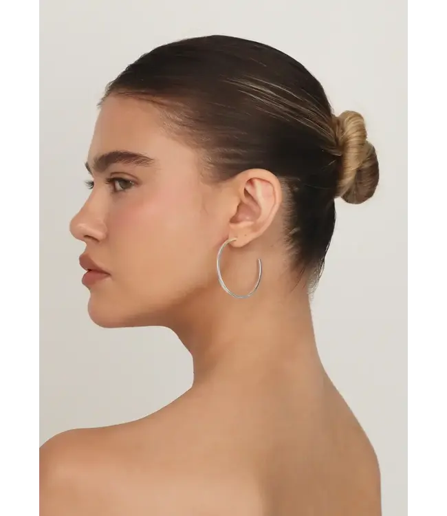 Delicate Silver Hoop Earrings