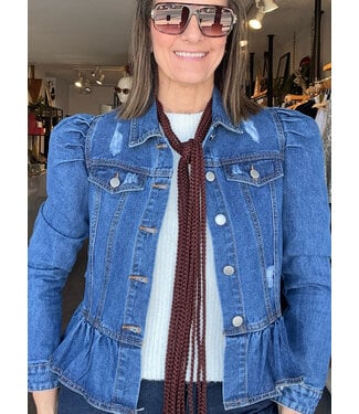 Peplum Denim Jacket