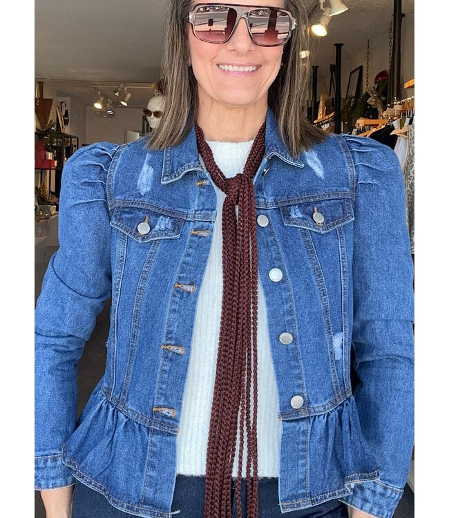Peplum Denim Jacket