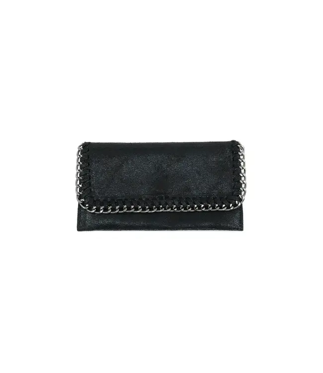 Chain Suede Wallet