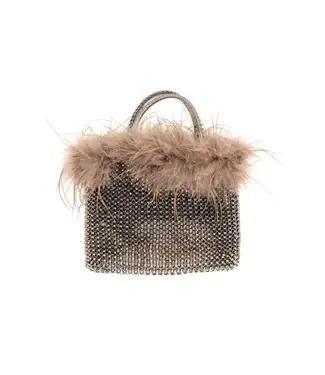 Bronze Bag with Feathers