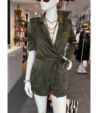 Satin Romper Olive