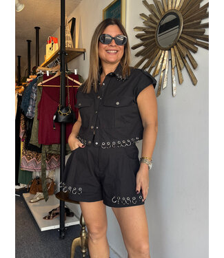 Hoops Short Set Black