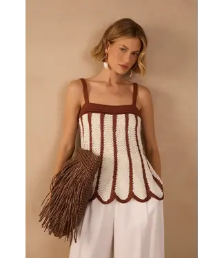 Bicolor Knitted Blouse