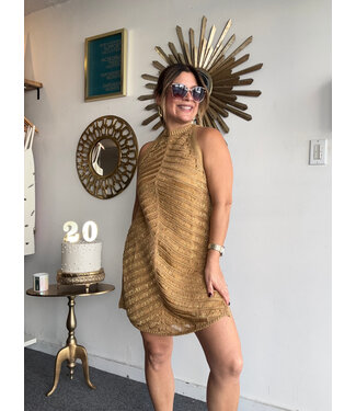 Dress To Lurex Short Knit Dress