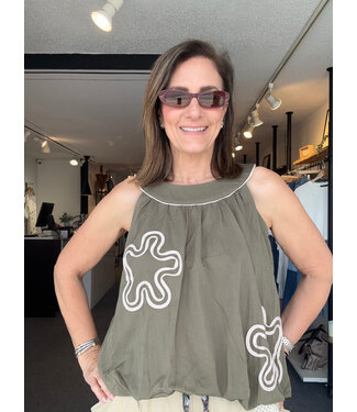 Abstract Applique Top