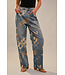 Floral Print Wide Leg Jeans