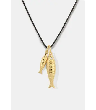 Golden fish Cord Necklace