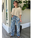 Floral Print Wide Leg Jeans