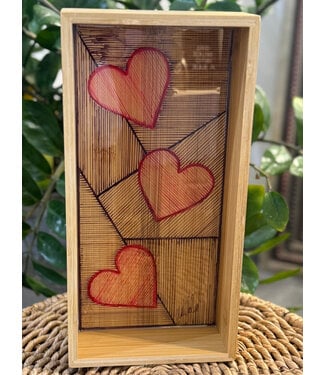 Bandeja Madera  Corazones