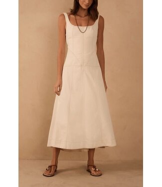 Dress To Top Stitched Midi Dress