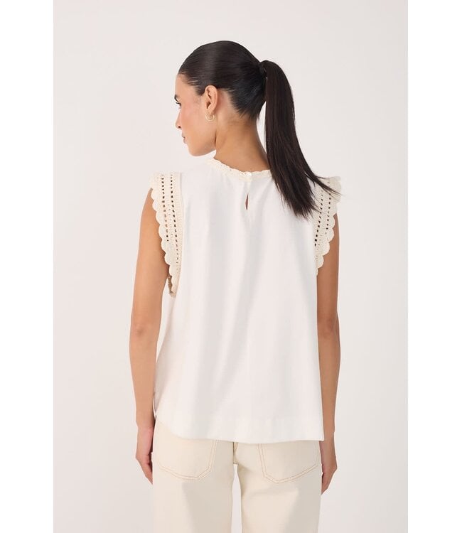 Crochet Detail Sleeveless Top